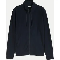 Sweatshirtjacke mit Stehkragen Blau 3XL