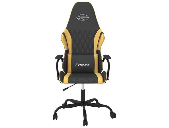 Chaise de jeu design moderne - VIDAXL - Similicuir - Noir et doré - Confort ergonomique - Réglable en hauteur