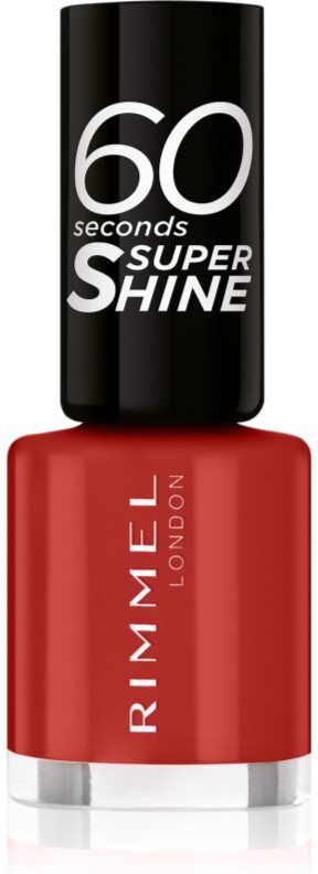 Rimmel 60 Seconds Super Shine nail polish shade 310 Double Decker Red 8 ml