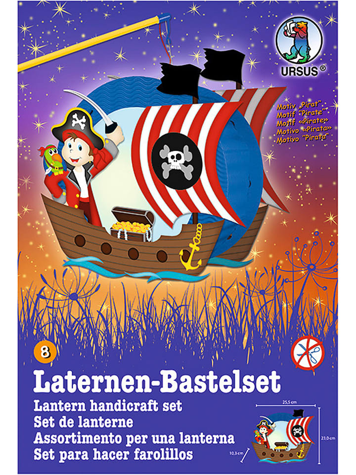 URSUS Laternen-Bastelset "Easy Line - Pirat" in Bunt - onesize
