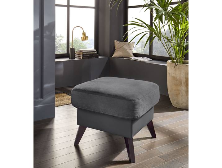 Hocker EXXPO - SOFA FASHION Samso , grau, B:57cm H:47cm T:57cm, Hocker, Hocker