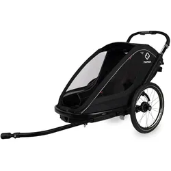 Hamax Breeze Kinderfahrradanhänger für 2 Kinder (Achtung Sperrgutkosten von 12,95 EUR fallen an!), Farbe: White / Green