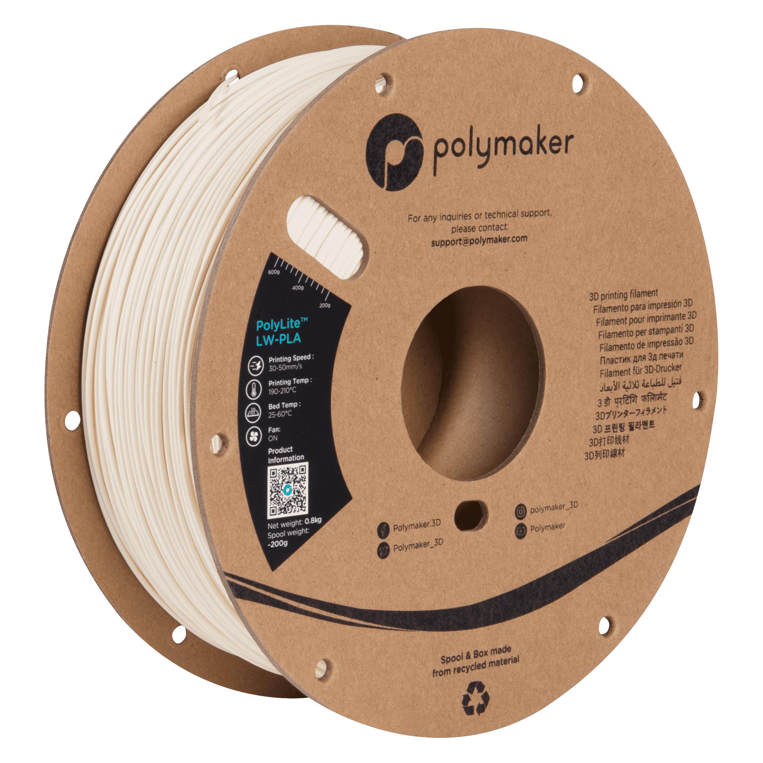Polymaker PolyLite LW-PLA (PLA, 800 g, 1.75 mm) (PA08002)