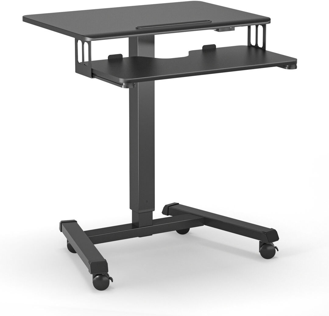 Inbox Zero Adjustable Height and Modular Iron Standing Desk Black 65cm W X 45cm D