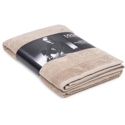 Duschtuch "LOOKS", beige, B:70cm L:140cm, Frottier, Obermaterial: 100% Baumwolle, LOOKS BY WOLFGANG JOOP, Handtücher, mit Logobestickung