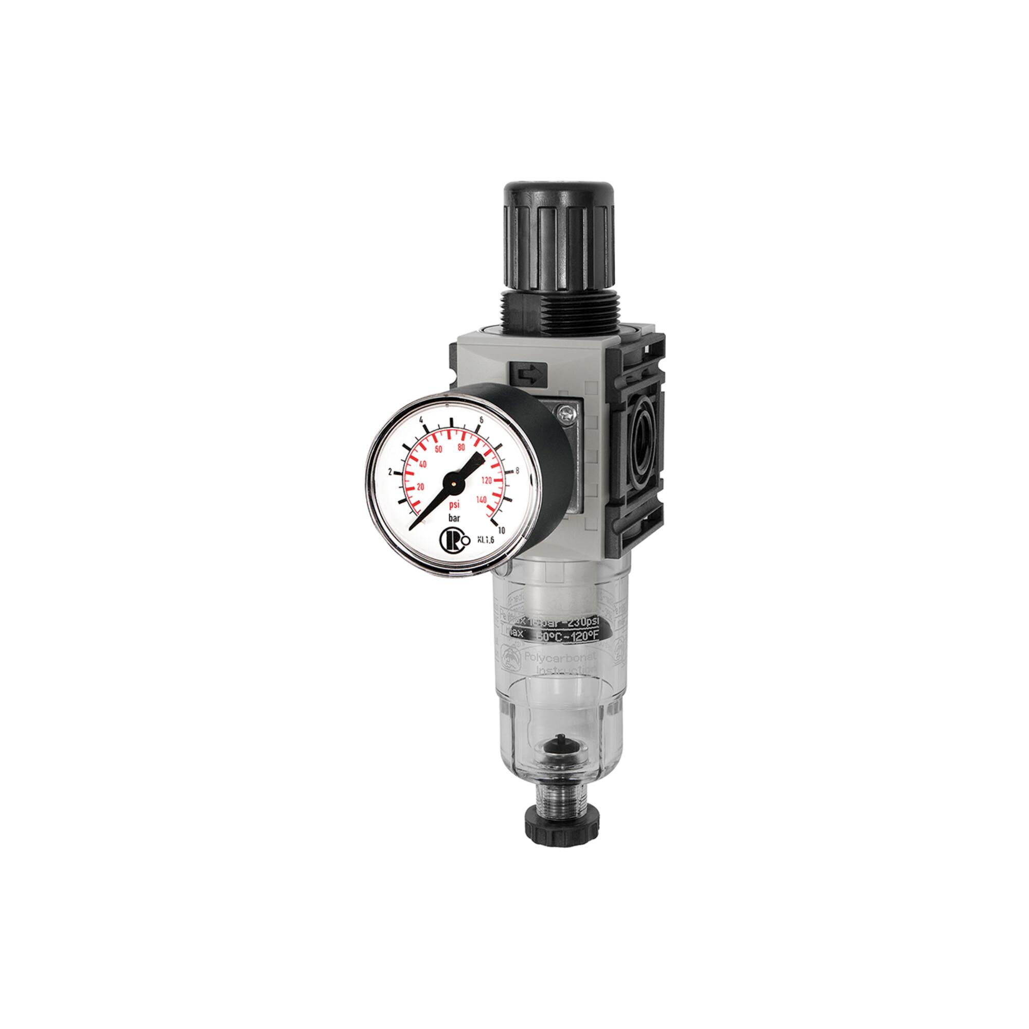Riegler Filterregler »FUTURA-mini«, PC-Beh., Stand.mano, HA, G 1/4, 0,1-4 (FUM 811-4)
