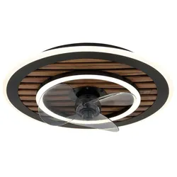 Globo LED-Deckenventilator Trevino Metall Schwarz
