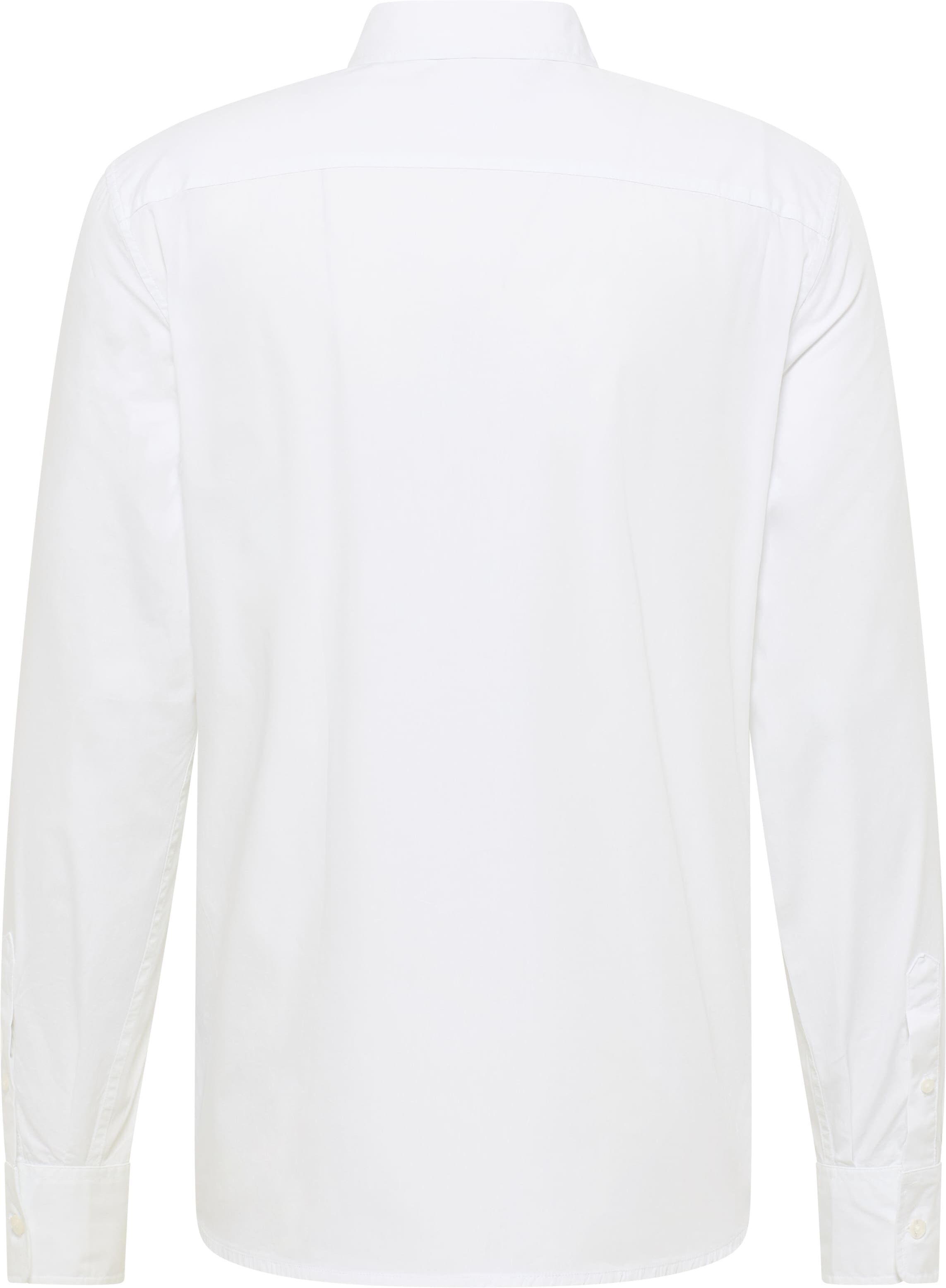 Langarmhemd MUSTANG, Herren, Gr. 3XL, N-Gr, weiss (general weiß), Web, Obermaterial: 100% Baumwolle, unifarben, Hemden Langarmhemd general weiß 3XL, N-Gr
