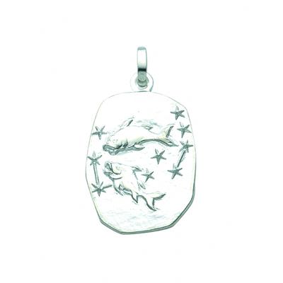 Kette mit Anhänger ADELIA´S "Damen & Herren 925 Silber Sternzeichen Anhänger Fisch", silber, Halsketten, Damen, Silber 925 (Sterlingsilber), Schmuckset - Set mit Halskette