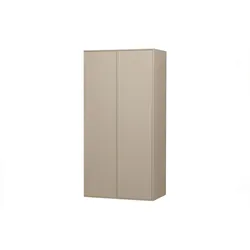 Kleiderschrank Daily Closet Kiefer, modern mit Push-to-Open, Dakargrau und Hellgrau, 200x100 cm