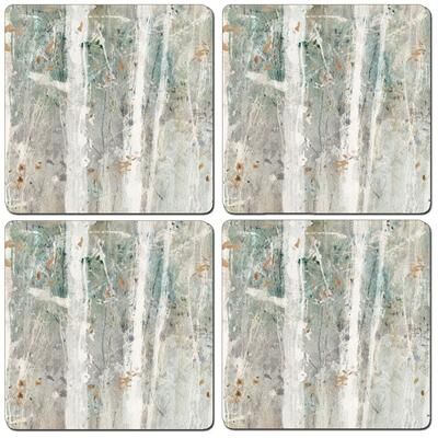 Cala Home Hardboard Coasters - Set of 4 - Woodland Walk - 4x4x.228