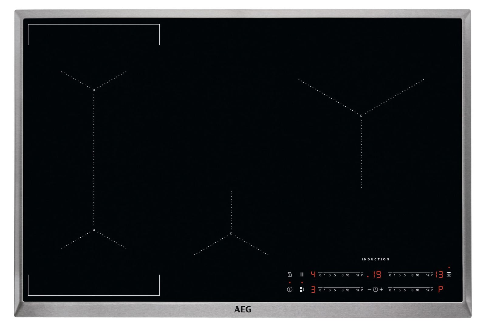 AEG IKE84441XB Inductiekookplaat met 4 zones, Zwart, Inbouw