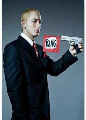 Inspired Living Eminem Rap Icon Canvas Wall Art Premium Music Canvas Print For Hip Hop Decor b 20x30cmnoframe