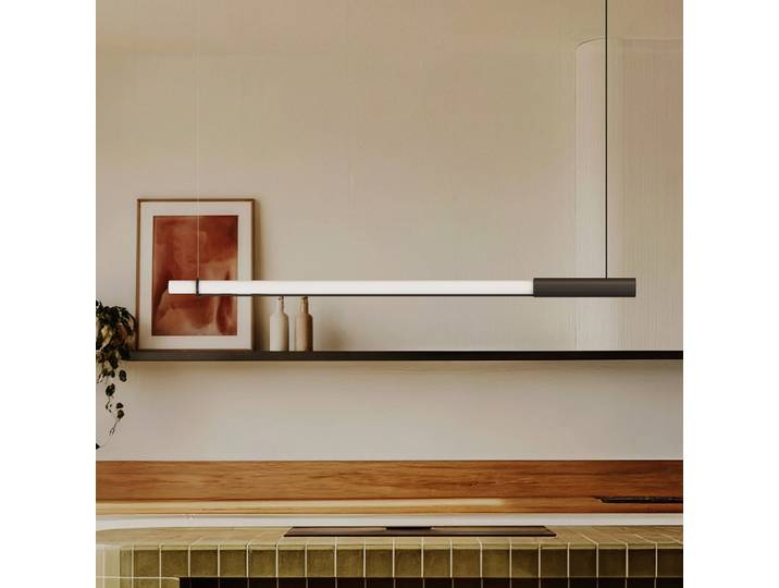 In Fine LED-Hängeleuchte, dunkelgrau, Länge 160 cm - DCW - Design - Aluminium
