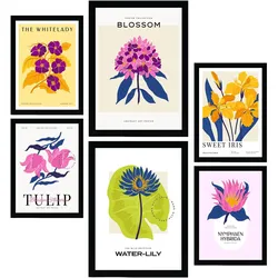 POSTER Set Mit 6 Blumen Süße A3 & A4 Rahmenlos