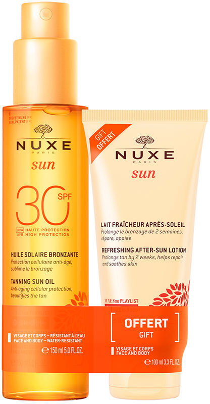 Nuxe Sun Huile De Bronzage Visage Et Corps SPF30 Coffret 2 pcs