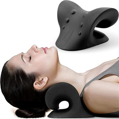Youfap Market C Shaped Neck Pillow For TMJ Relief & Cervical Spine Alignment black