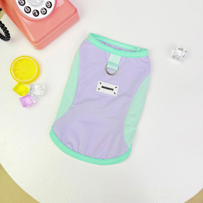 Fusion Finds Cooling Dog Vest Breathable Mesh Summer Dog Shirt With Buckle Lightweight Sun Protection Pet Apparel purple s