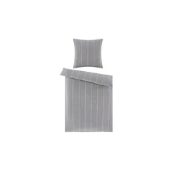 Esprit Flanell Bettwäsche  E-Triple Stipe ¦ grau ¦ Maße (cm): B: 135