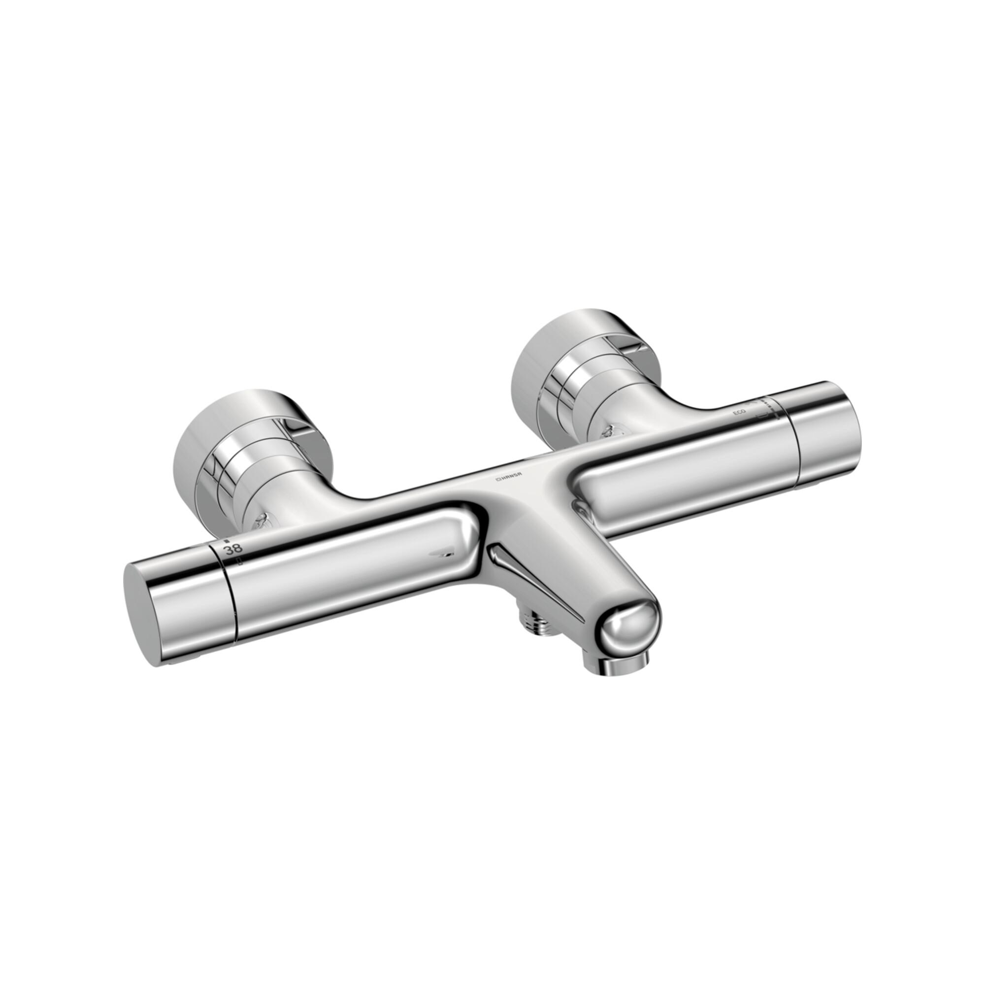 Hansa Duscharmatur HANSAPRISMA mit Thermostat, Wandmontage, chrom (58102301)