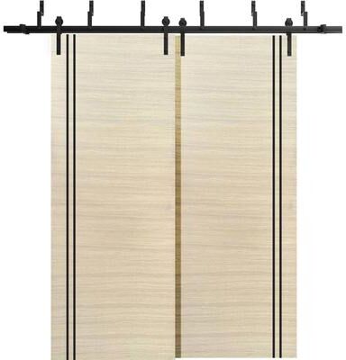 SARTODOORS Planum 0016 Natural Veneer Wood Barn Bypass Doors