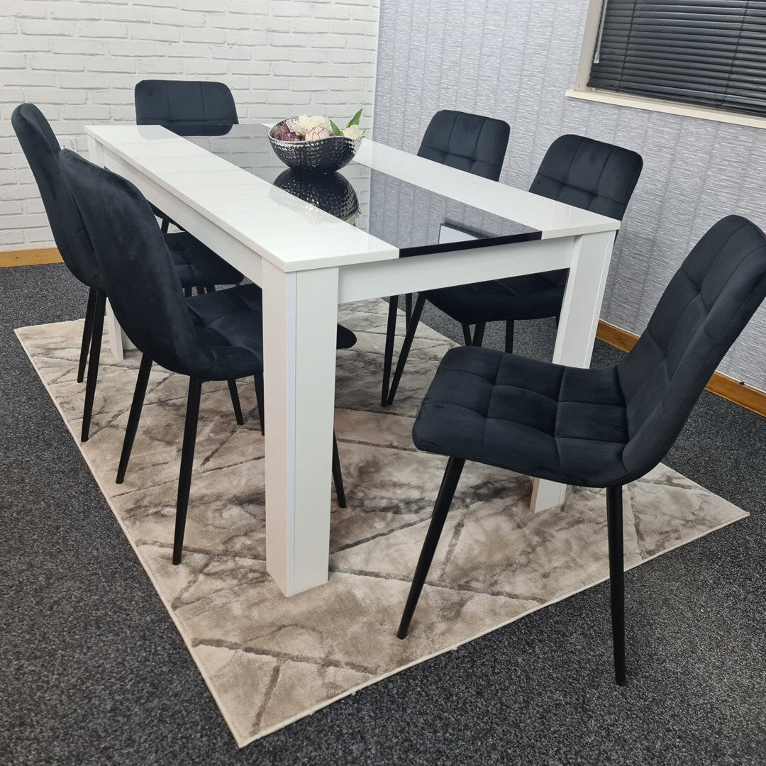 Fairmont Park Dea 6 -Person Dining Set Black 6