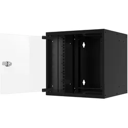 EFB Elektronik EFB 10" Wandgehäuse 6HE, Tiefe 300mm 1-teilig, RAL9005 (6 HE, 10 Zoll Rack), Serverschrank, Schwarz