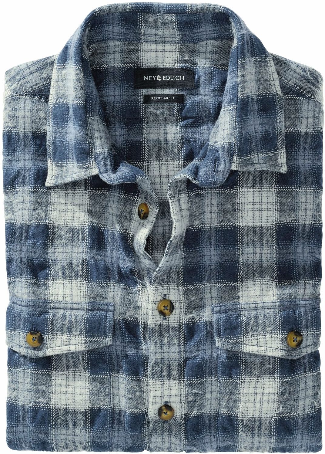 Mey & Edlich Bitte-nicht-bügeln-Overshirt Blau L
