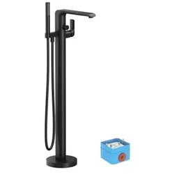 Ravak Wannenarmatur Flat ohne Unterputzkörper, schwarz X070441