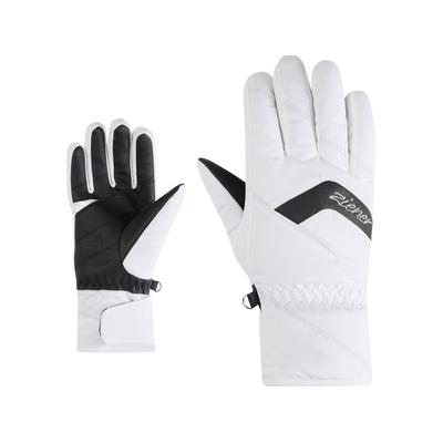 Multisporthandschuhe ZIENER "KARION-Z AS glove lady", Damen, Gr. 7, weiß, Materialmix, Handschuhe