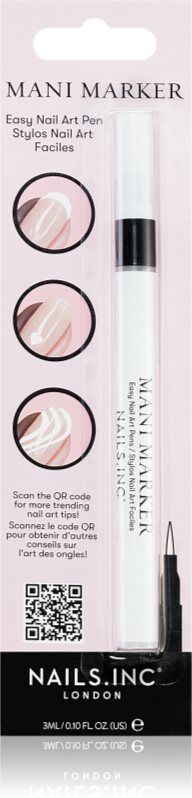 Nails Inc. Mani Marker Decorative Nail Varnish in an application pen shade White 3 ml