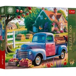 Trefl Premium Plus: Europäische Puzzlemeisterschaft Blauer Lieferwagen – 500-teiliges Puzzle