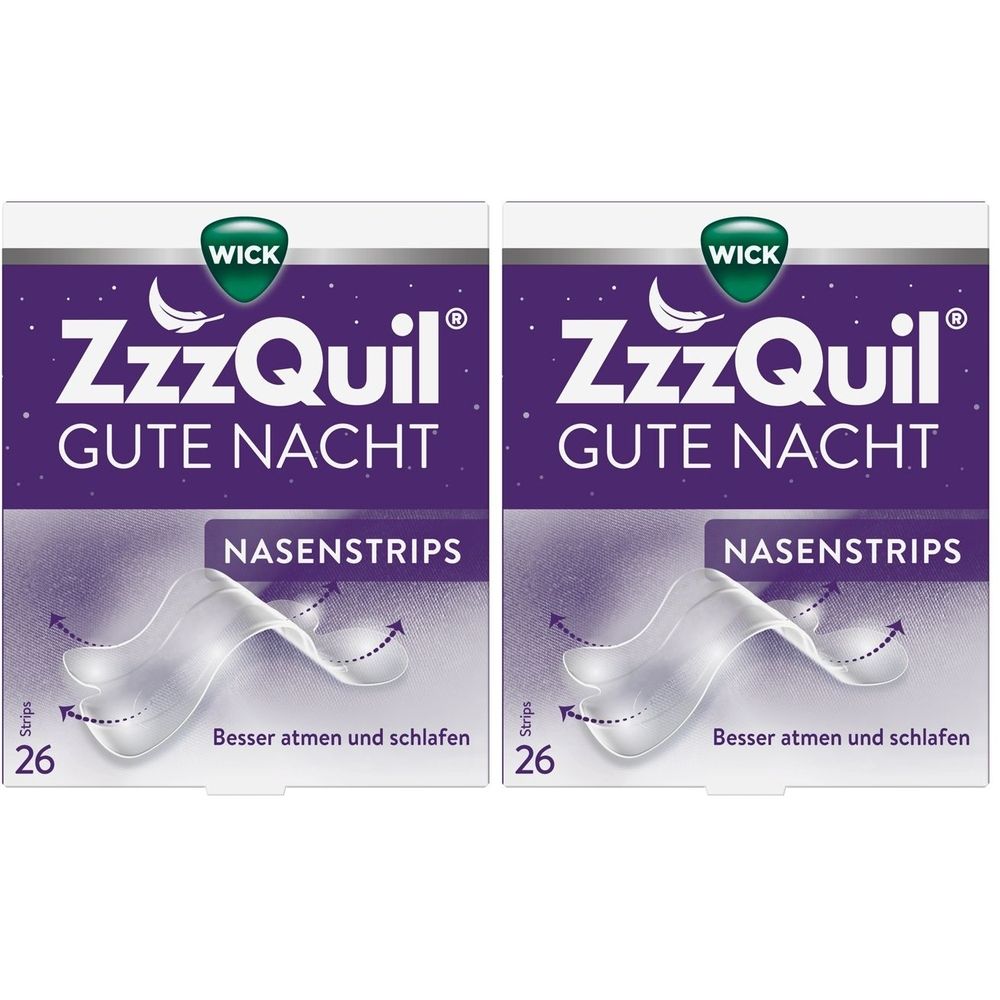 Wick ZzzQuil Gute Nacht Nasenstrips 2x 2x26 St Pflaster