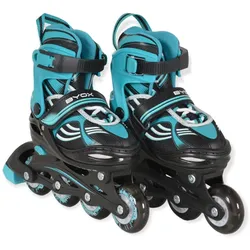 Byox Inliner 2 in 1 Double blau Rollschuhe, PU-Rollen, ABEC-5 Lager, verstellbar S (Gr. 30-33)