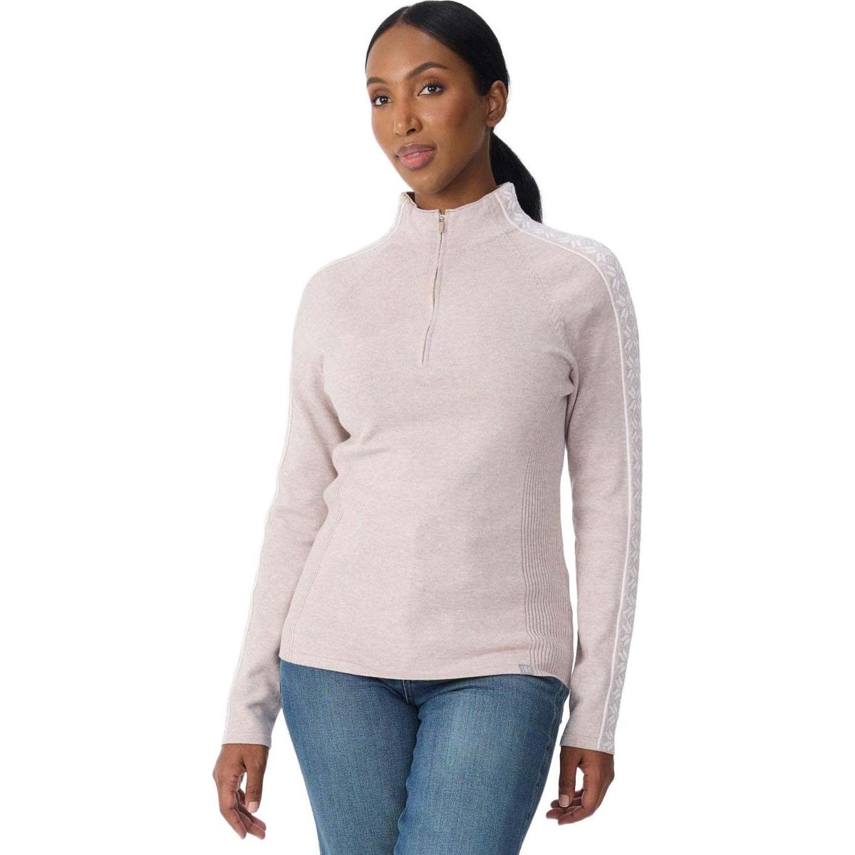 Krimson Klover Slalom Zip Neck heather oat (240) L KK-F26355-240-L