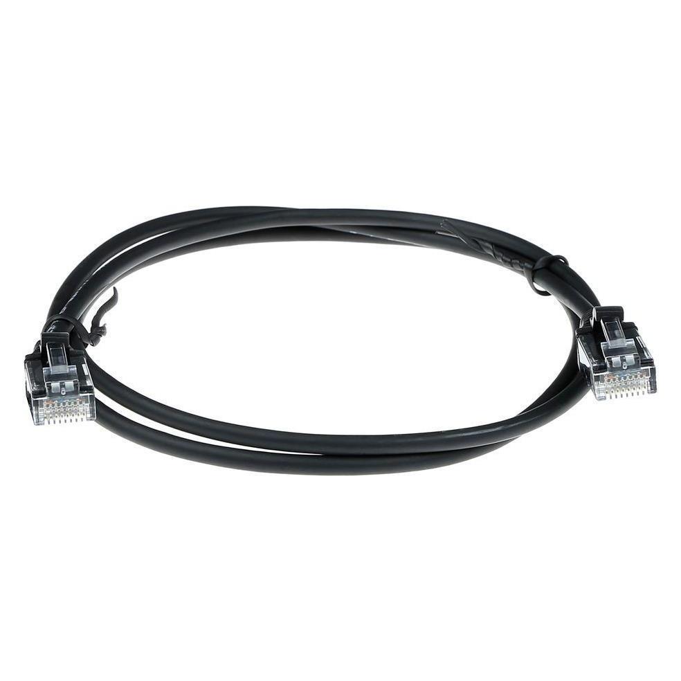 ACT Black 10 meter LSZH U/UTP CAT6 datacenter slimline patch cable snagless with RJ45 connectors (U/UTP, CAT6, 10 m) (DC9910)