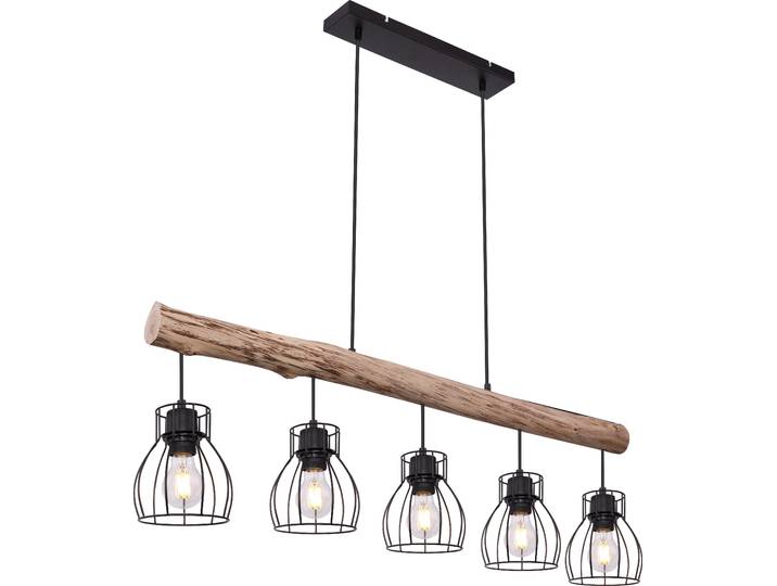 Globo Lighting Lampe à suspendre métal noir\, 5x E27