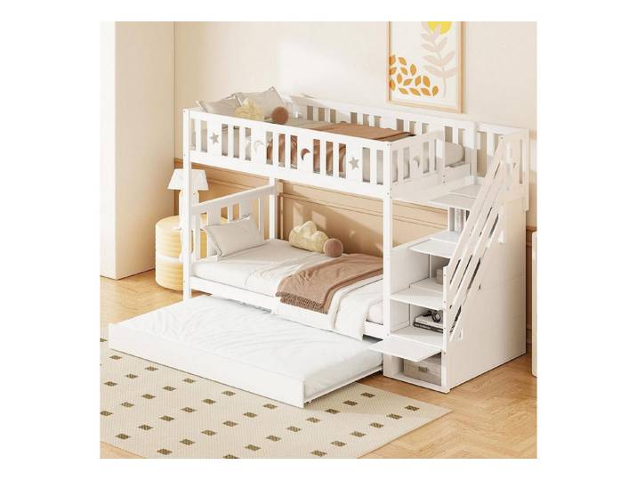 LuxusKollektion Etagenbett Kinder Etagenbett 90x200 cm mit Stauraum (1-St)