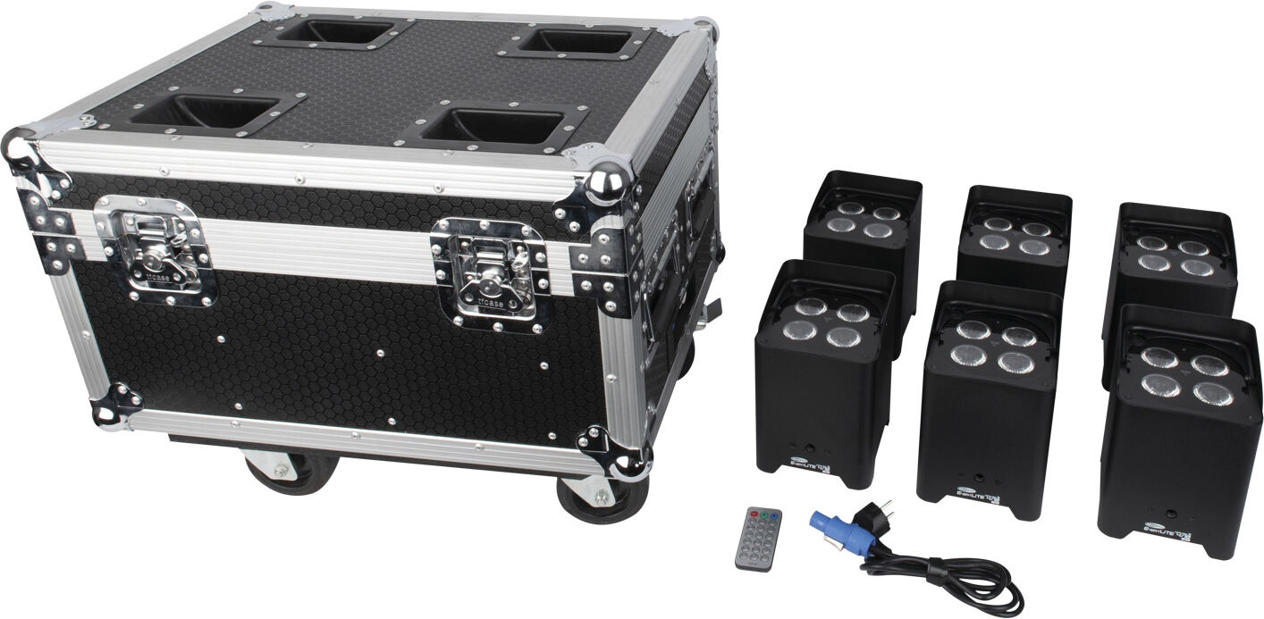 Showtec Eventlite 4/10 Q6 Set Flightcase Inkl. 6x Eventlite 4/10 Q6
