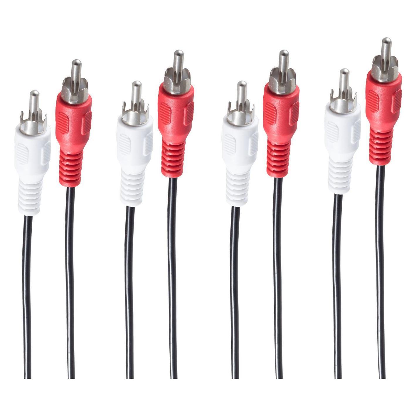 Shiverpeaks -BASIC-S--4 Cinchstecker auf 4 Cinchstecker, 1,5m (1.50 m, Cinch Kabel) (BS40112)