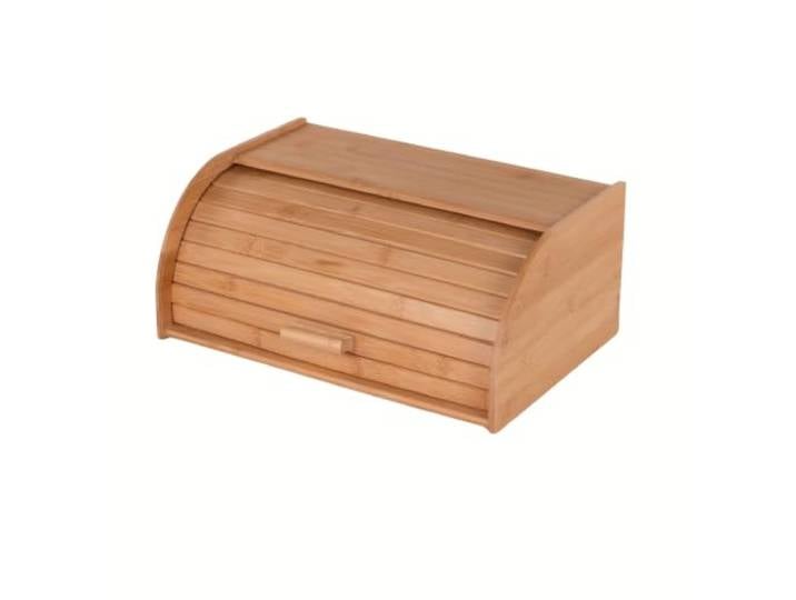 Kesper Großer Brotkasten aus Bambus mit Rollklappe, 40 x 27 x H17 cm, Frischhaltebox, Brotbox, FSC, Braun