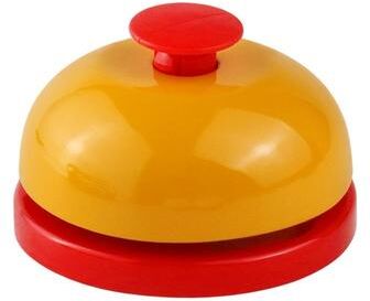 Multisell Products Hub Delicate Metal Hand Bell, Durable Pet Training Answering Bell, Table Game Accessories yellow