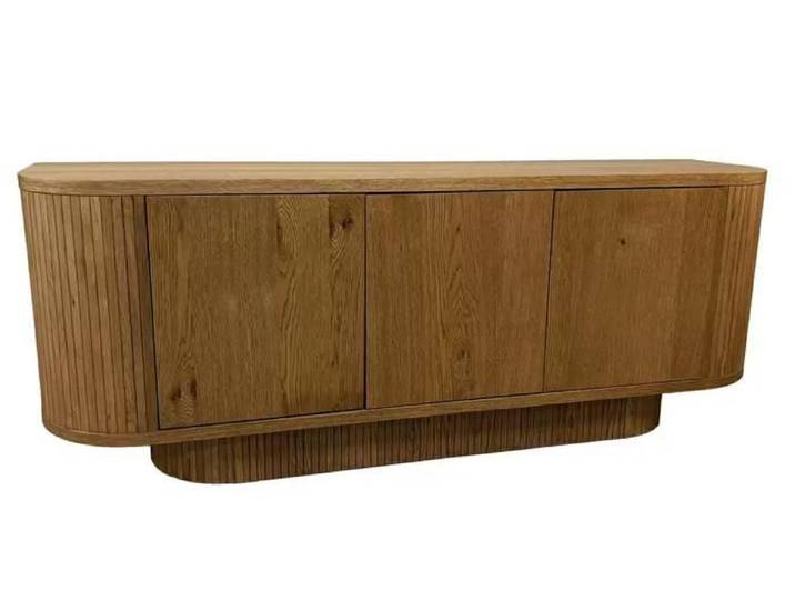 ALP - Meuble de télévision 3 portes largeur 160 cm décor chêne antique