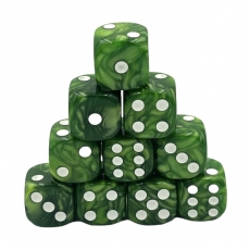 Dice4friends Würfelset D6 Pearl - Green (12) 290058
