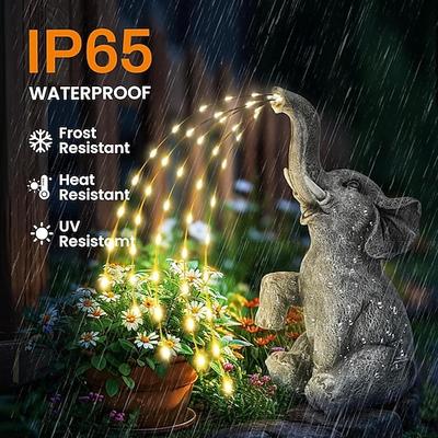 1 pc outdoor solar elefanten lichter kupfer draht licht hof garten balkon pfad rasen landschaft licht skulptur licht ornament licht