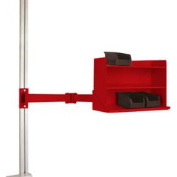 Manuflex LZ3901.3003 ESD ESD-Sichtboxen-Regal in Rubinrot RAL 3003, BxTxH = 430 x 155 x 310 mm