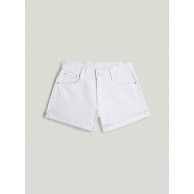 Shorts G-STAR "Judee Boyfriend Shorts", Damen, Gr. 24, paper weiß gd, Obermaterial: 75% Baumwolle, 25% Baumwolle, Hosen Shorts