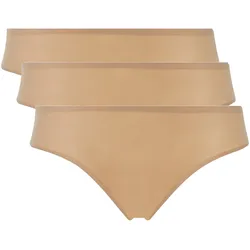 Chantelle Damen Slips, 3er Pack - SoftStretch, nahtlos, unsichtbar, Einheitsgröße 36-44 Nude / One Size