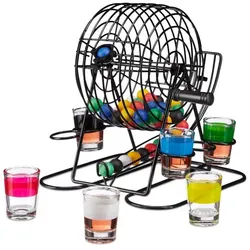 Relaxdays Trinkspiel Bingo Grün,Schwarz,Transparent