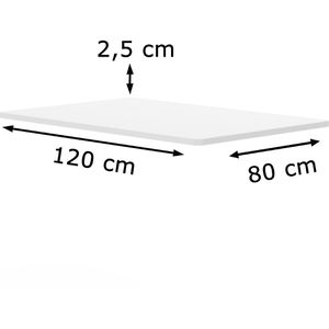 FlexiSpot Tischplatte PR1208-White, rechteckig, 120 x 80cm, weiß